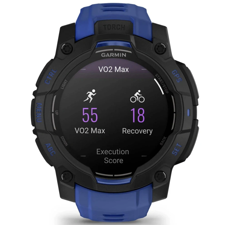 Смарт-часы Garmin Instinct 3 45mm Amoled Bolt Blue/Black Band (010-02936-03) фото 8