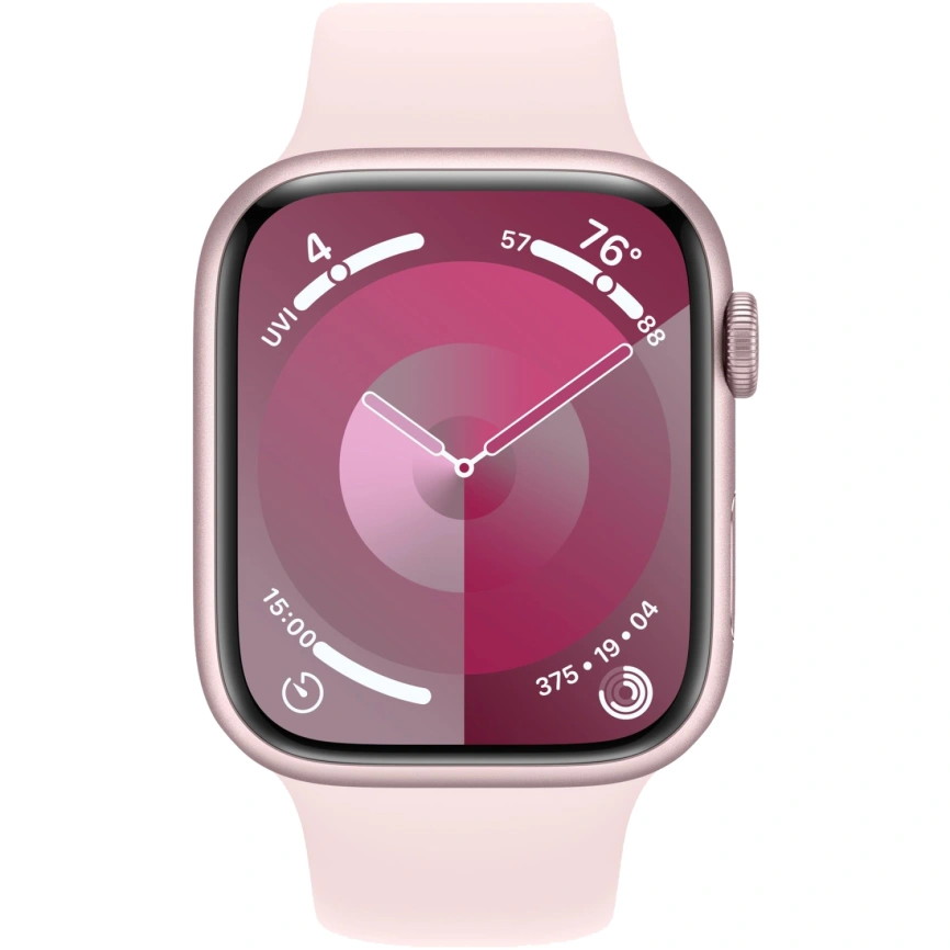 Смарт-часы Apple Watch Series 9 41mm Pink Aluminum Case with Light Pink Sport Band M/L (MR943) фото 3