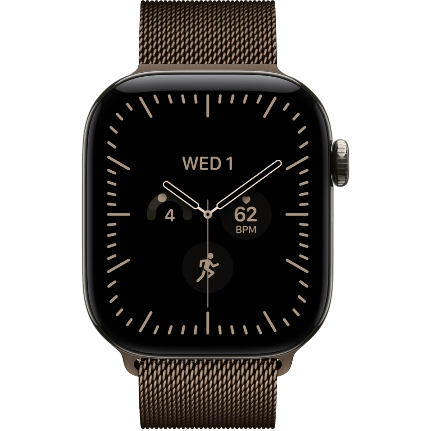 Смарт-часы Apple Watch Series 12 46mm Natural Titanium Case with Dark Bronze Milanese Loop S/M фото 3