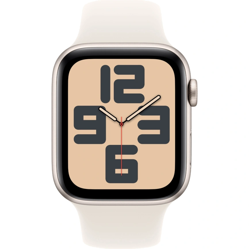Смарт-часы Apple Watch SE (2024) 40mm Starlight Aluminium Case with Starlight Sport Band S/M (MXEF3) фото 3