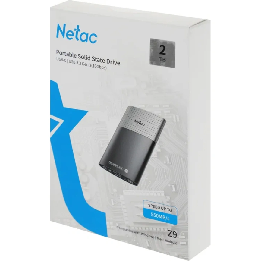 Внешний SSD накопитель Netac NT01Z9-002T-32BK USB-C Black фото 8