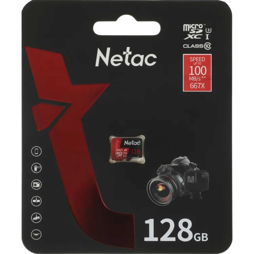 Карта памяти Netac SDXC class 10 (NT02P500PRO-128G-S) фото 2