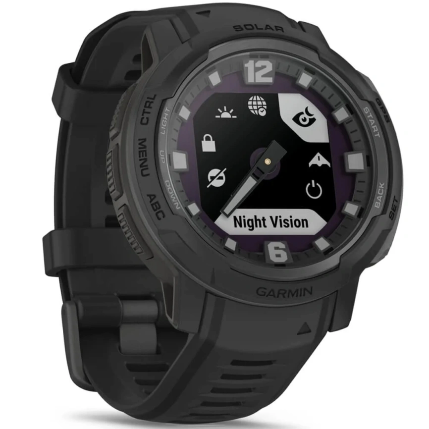 Смарт-часы Garmin Instinct Crossover Solar 45mm Tactical Black Band (010-02730-10) фото 3