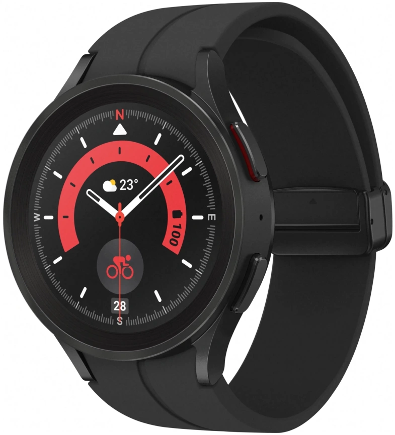Смарт-часы Samsung Galaxy Watch5 Pro 45 mm SM-R920 Black Titanium фото 1