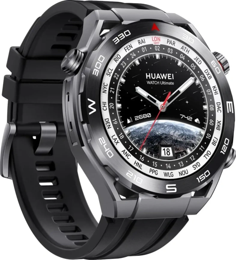 Смарт-часы Huawei Watch Ultimate 48mm Black/HNBR Strap (55020AGP) фото 2