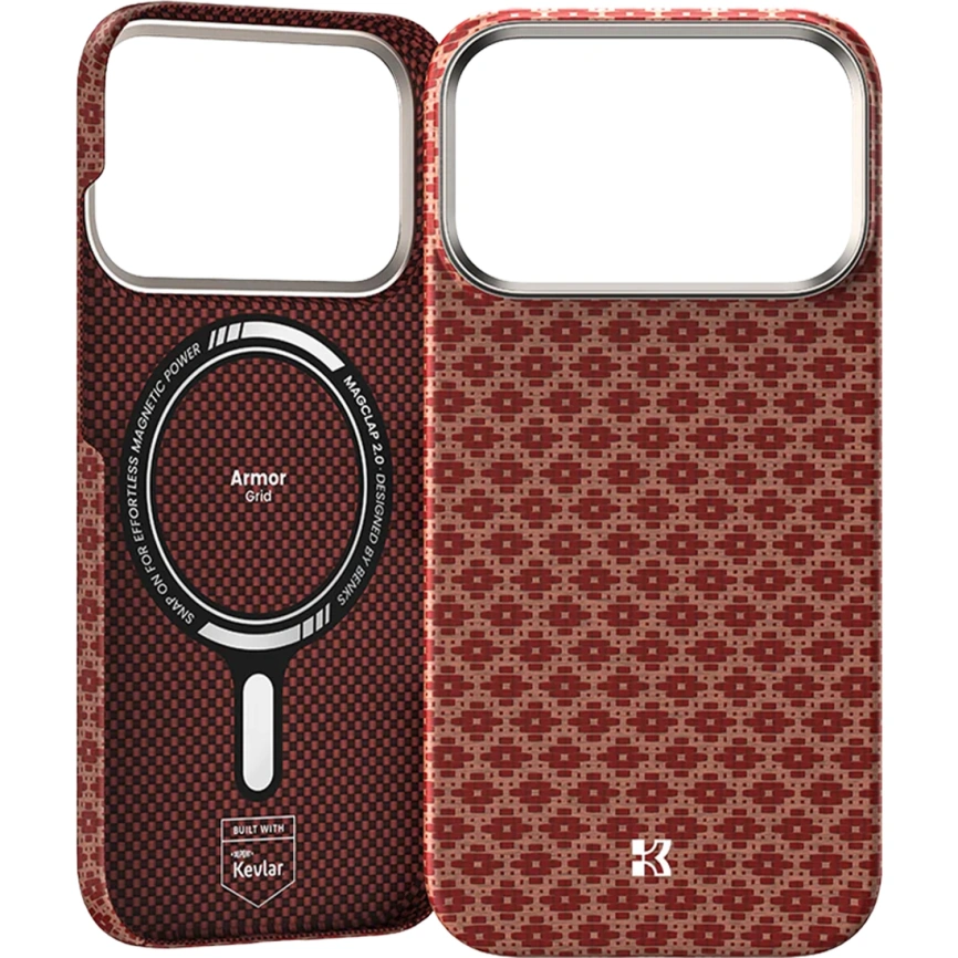 Чехол Benks ArmorGrid ArmorAir Case built with Kevlar для iPhone 17 Pro Terra Orange фото 1