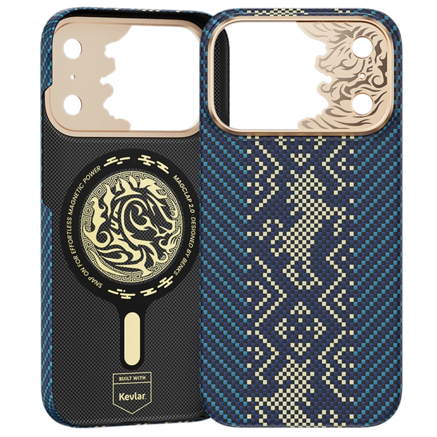 Чехол Benks Knight Air C1 Kevlar Case для iPhone 18 Pro Max Blue Knight (C.K.FL.AP.GD.C073) фото 2