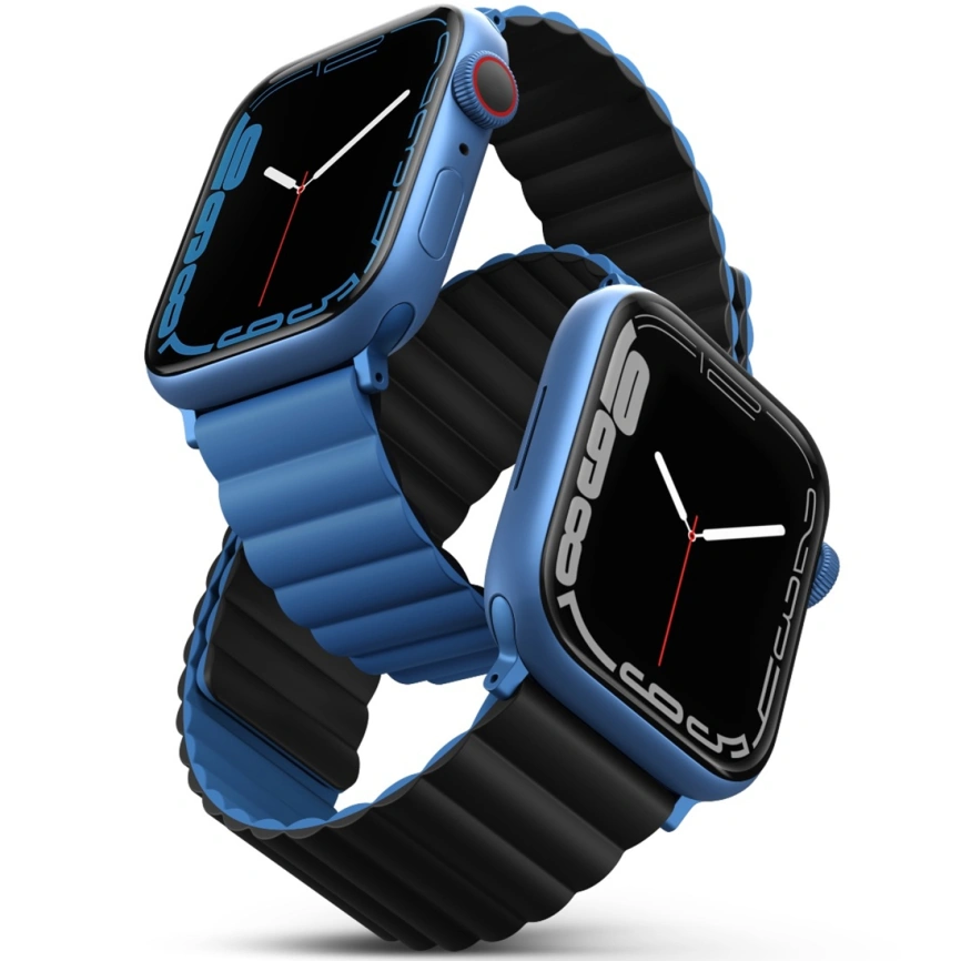Ремешок Uniq Revix reversible Magnetic для Apple Watch 38/40/41 Blue/Black фото 1