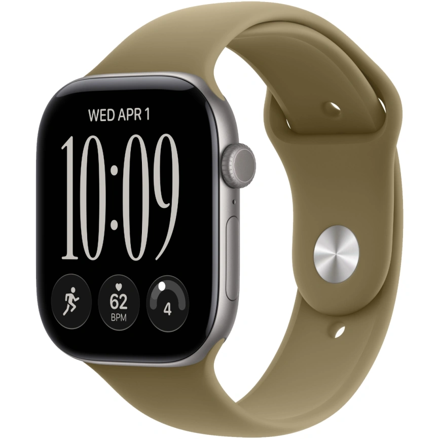 Смарт-часы Apple Watch Series 12 46mm Space Gray Aluminum Case with Olive Sport Band M/L фото 1