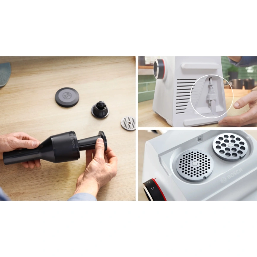 Мясорубка Bosch MFWS609W White/Black фото 4