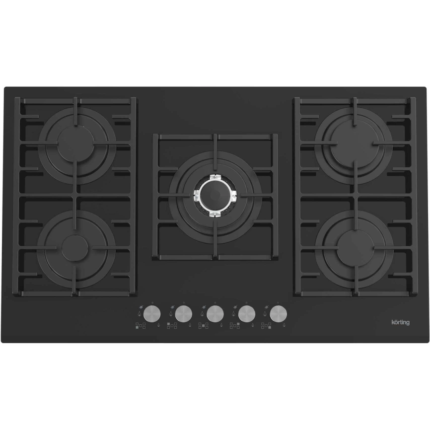 Газовая варочная панель Korting HGG 9835 CTN Black фото 1