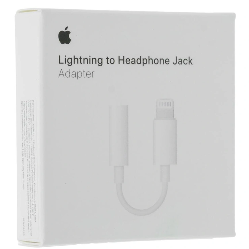 Переходник Apple Lightning to 3,5mm Headphone Jack MMX62ZM/A White фото 4