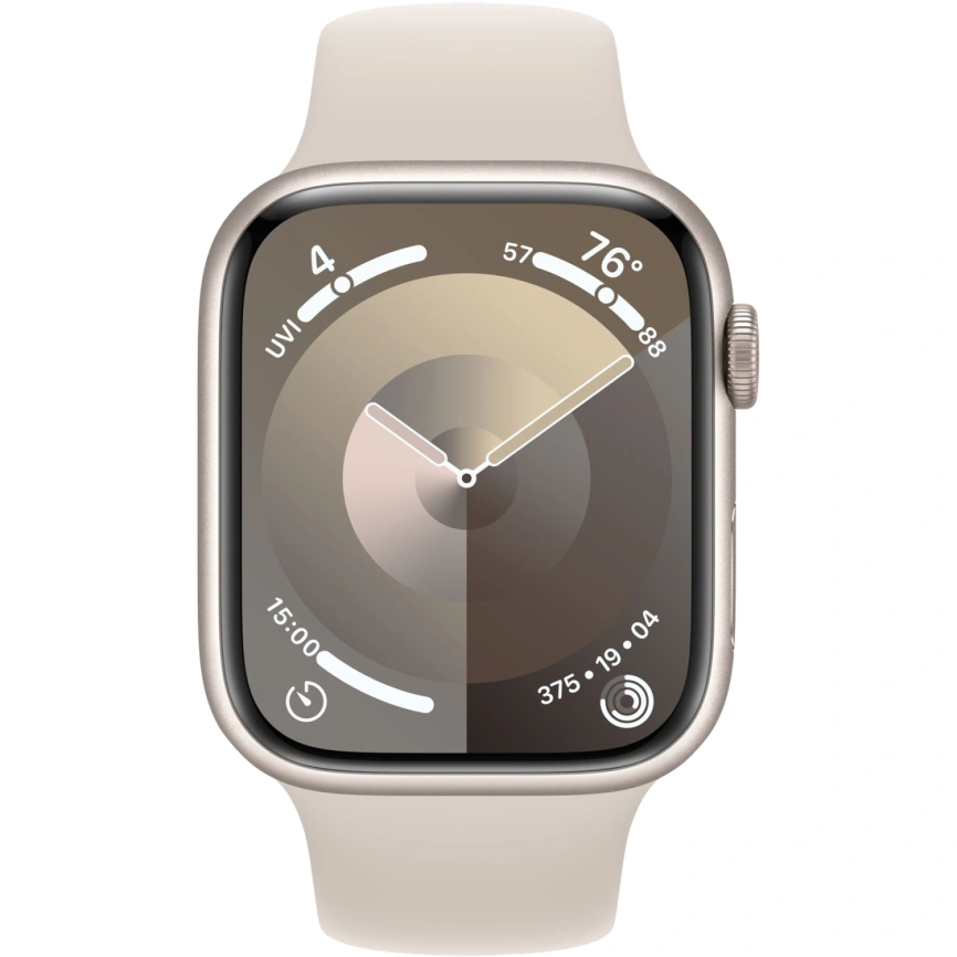 Смарт-часы Apple Watch Series 9 41mm Starlight Aluminum Case with Starlight Sport Band S/M (MR8T3) фото 3